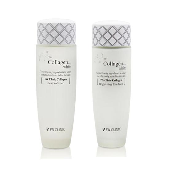 3W CLINIC Collagen Clear Softener (тонер) 150 мл, эмульсия 150 мл (3 варианта) #SOFTENER