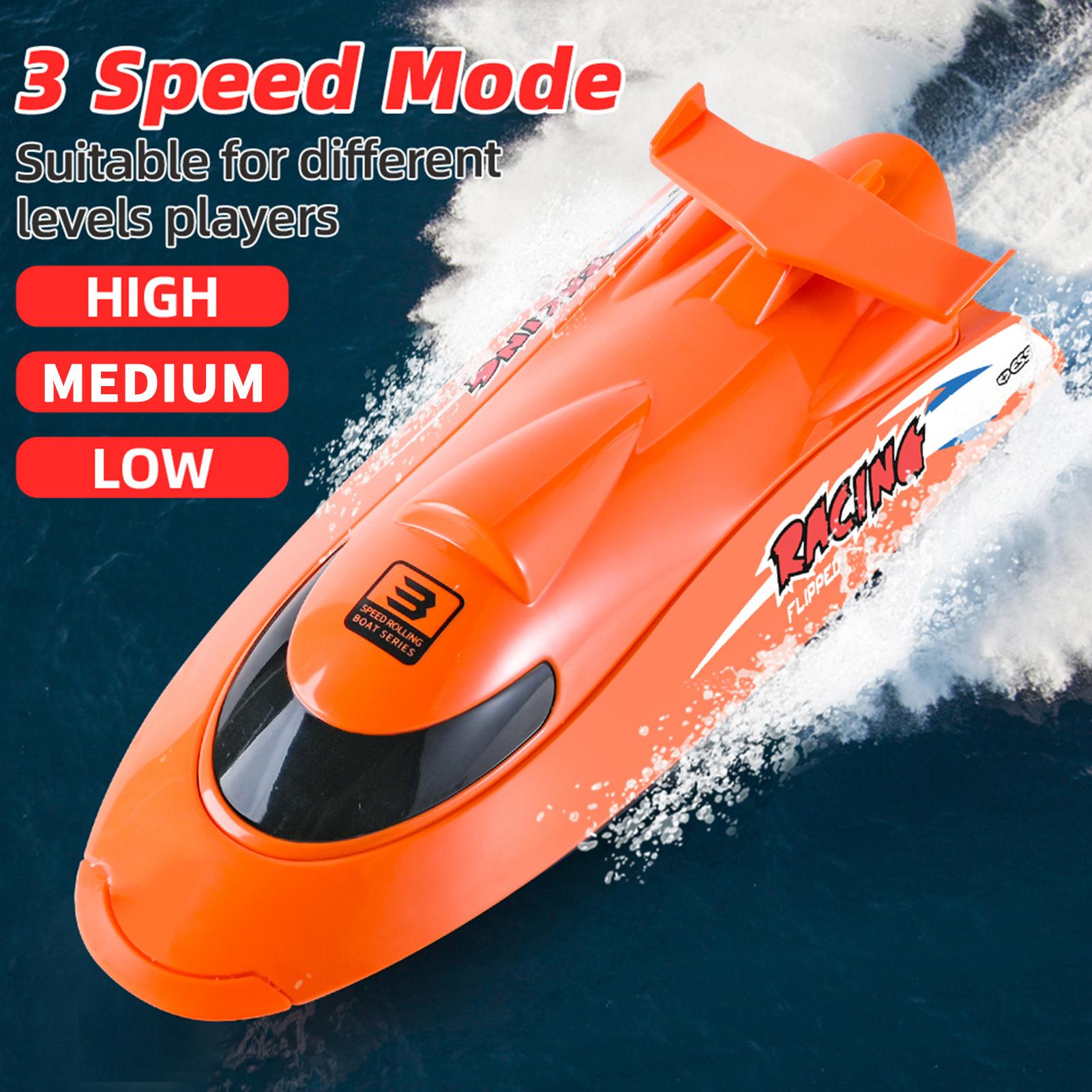 Лодки с дистанционным управлением Flytec V009, 2,4G, 30 км/ч, турбинный привод, радиоуправляемая лодка, 3 скорости, регулируемые чёрный