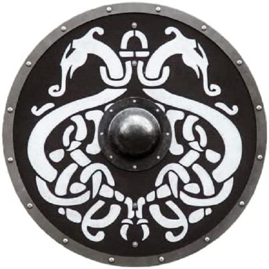 Древесина и сталь Viking Round Shield Armor Templar Shield Gift Black