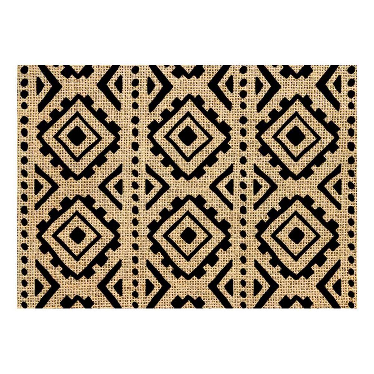 Les Trésors De Lily [Q4132] - Салфетки из мешковины  Boho  бежевый черный - 42x30 см бежевый