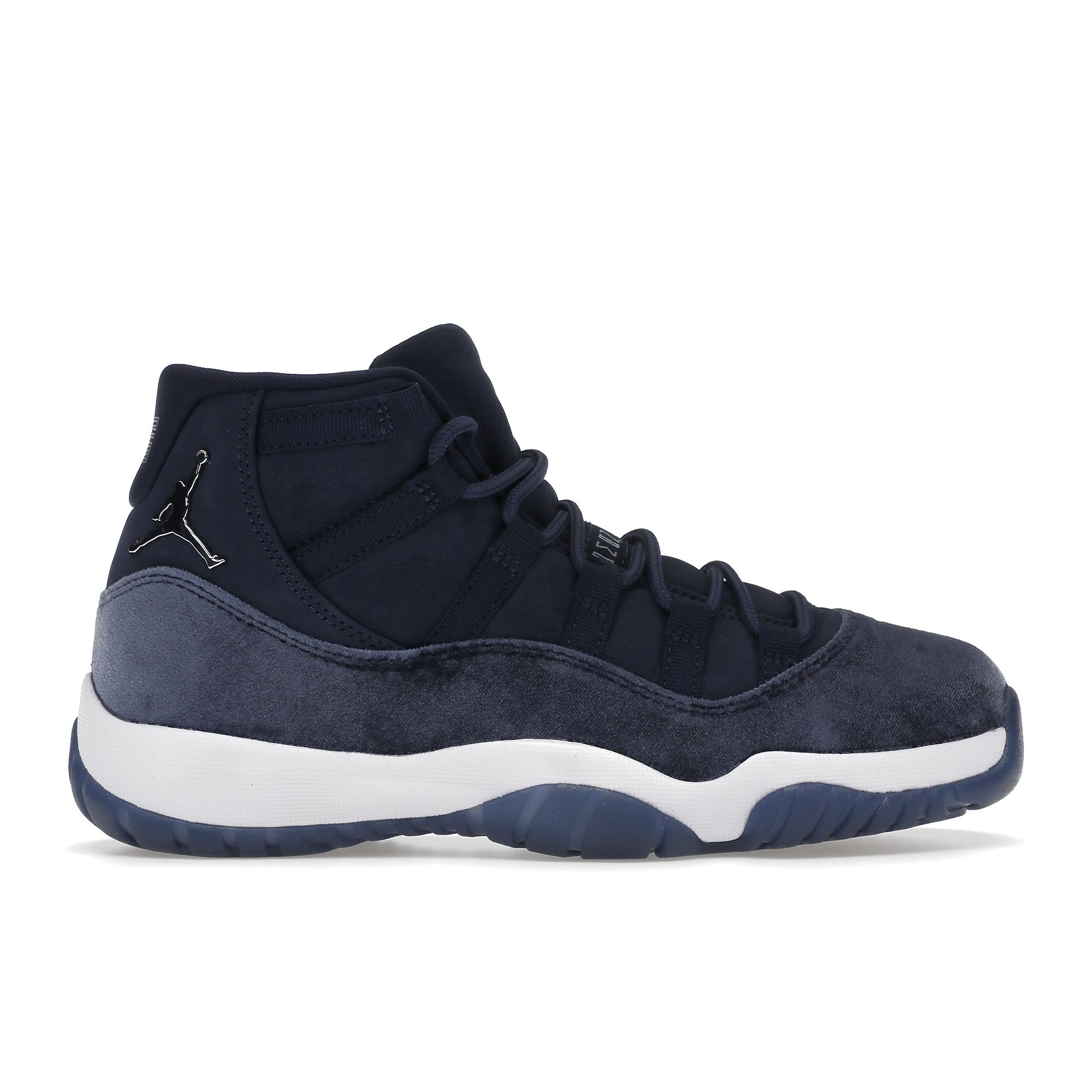Air Jordan 11 Retro Midnight Navy Velvet женские кроссовки синий металлик-серебристый белый AR0715-441 35.5