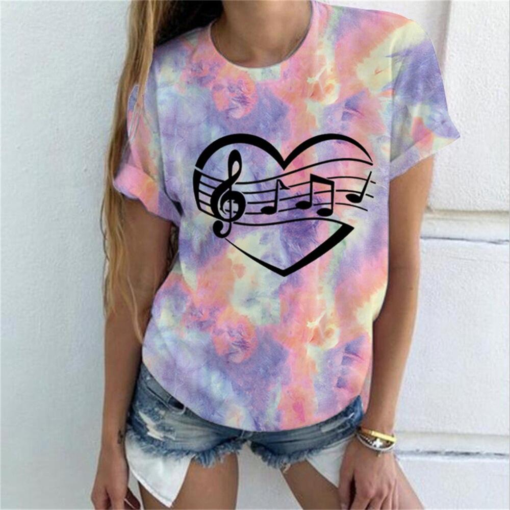 Летняя крутая модная женская футболка с 3d принтом Tie-Dye Harajuku, уличная футболка с вырезом для отдыха, с короткими рукавами, свободная Comfo 6XL