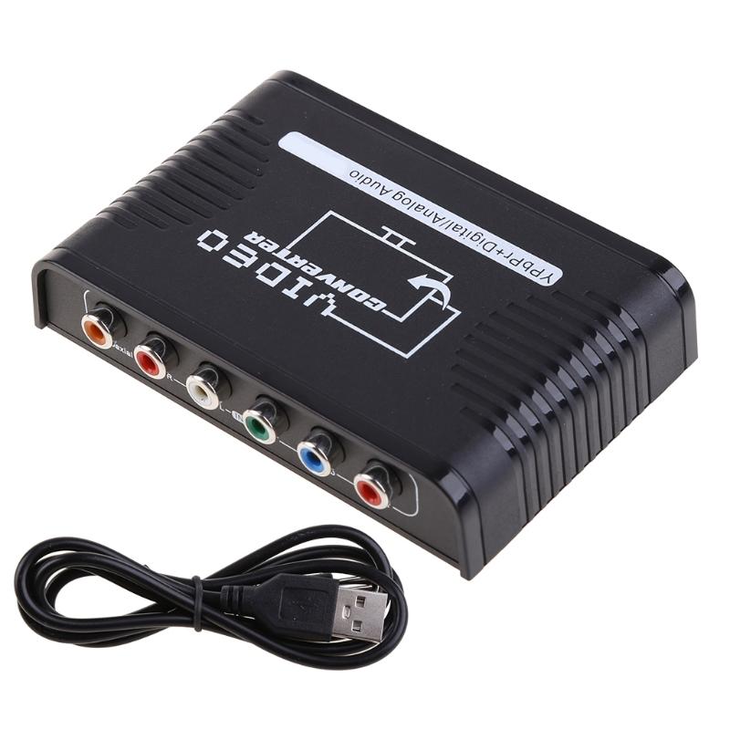 Конвертер HDMI-совместимый в компонентный, адаптер HDMI-совместимый в YPbPr + аудиоэкстрактор R/L, совместимый с HDMI до 5 R