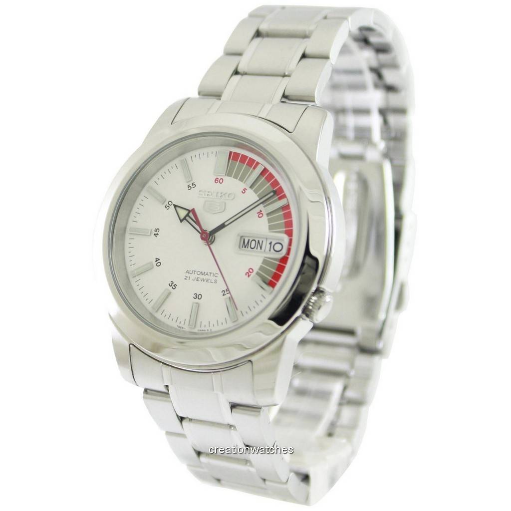 Seiko 5 Automatic 21 Jewels SNKK25 SNKK25K1 SNKK25K Мужские часы белый