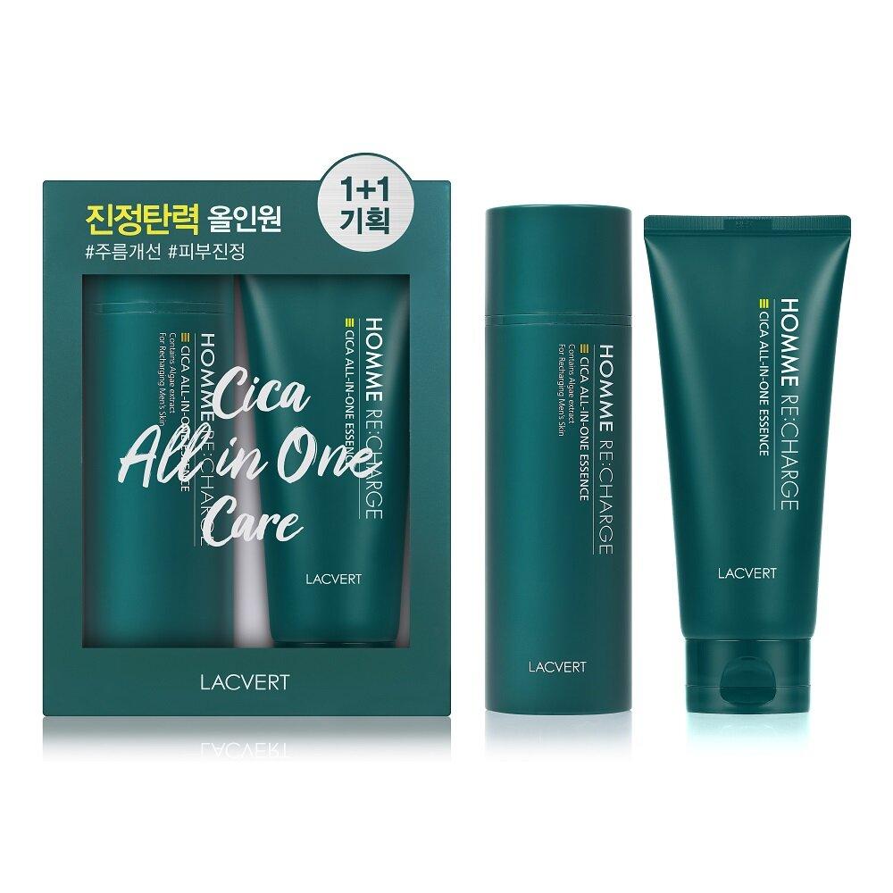 LACVERT Homme Re:зарядить специальный набор Cica All-In-One Essence 2-в-1