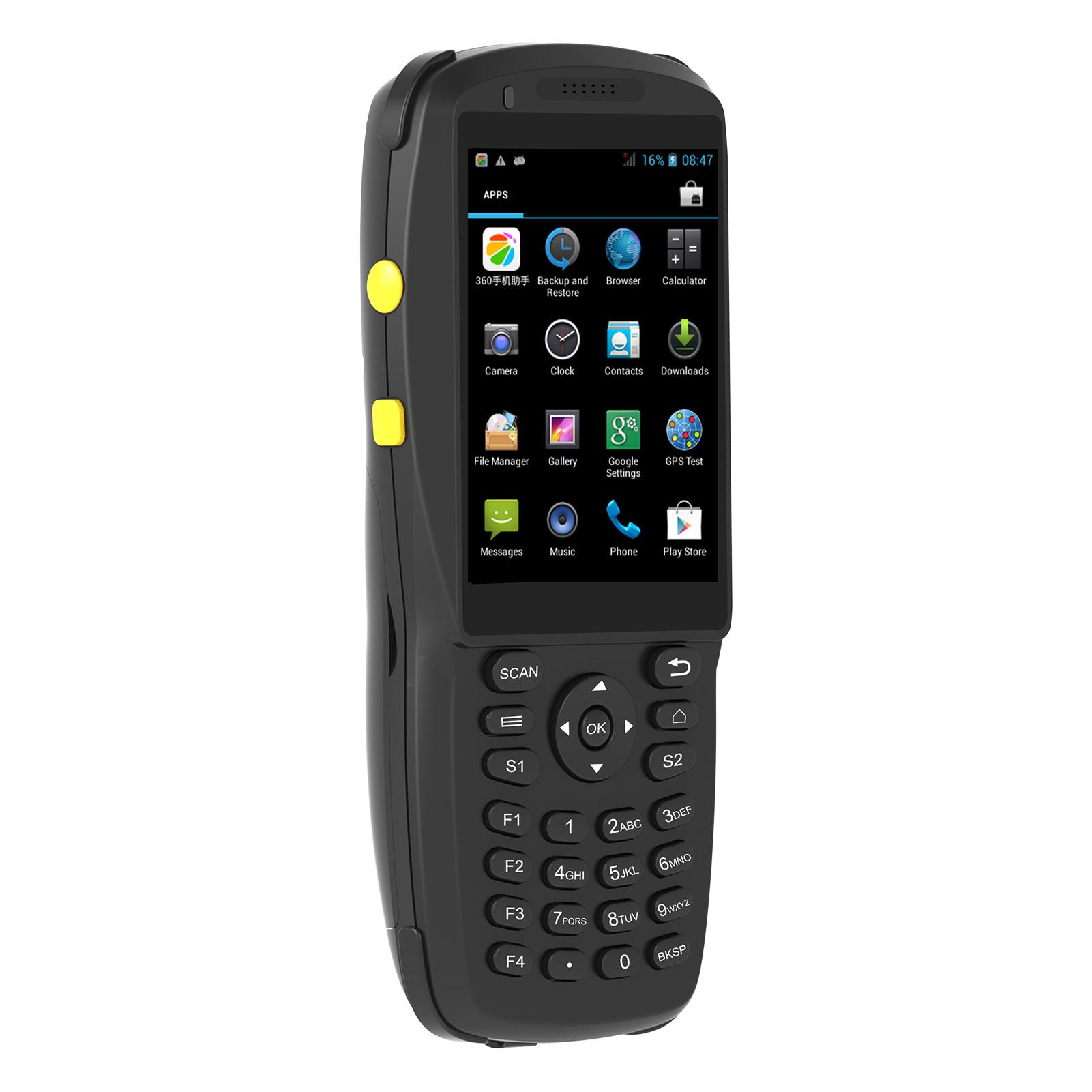 Сканер штрих-кода Android PDA Портативный POS-терминал Инвентарь 1D/2D/QR-сканер 3G WiFi BT Android 5.1(3G) чёрный