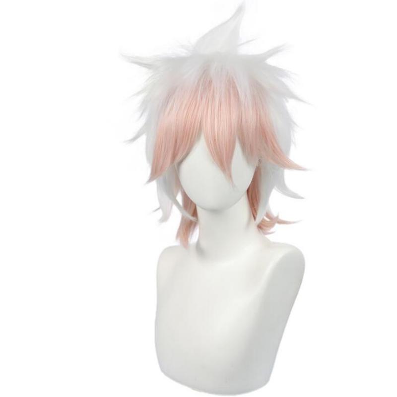 33 см короткий парик Danganronpa Komaeda Nagito косплей костюм аниме Dangan Ronpa термостойкие синтетические волосы вечерние парики для ролевых игр 33cm белый