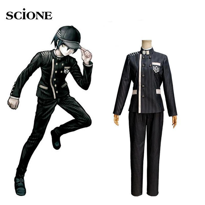 Danganronpa V3 Косплей Костюм Саихара Шуичи Костюм Аниме Игра Школьная Форма Костюм Наряд Пальто + Брюки S