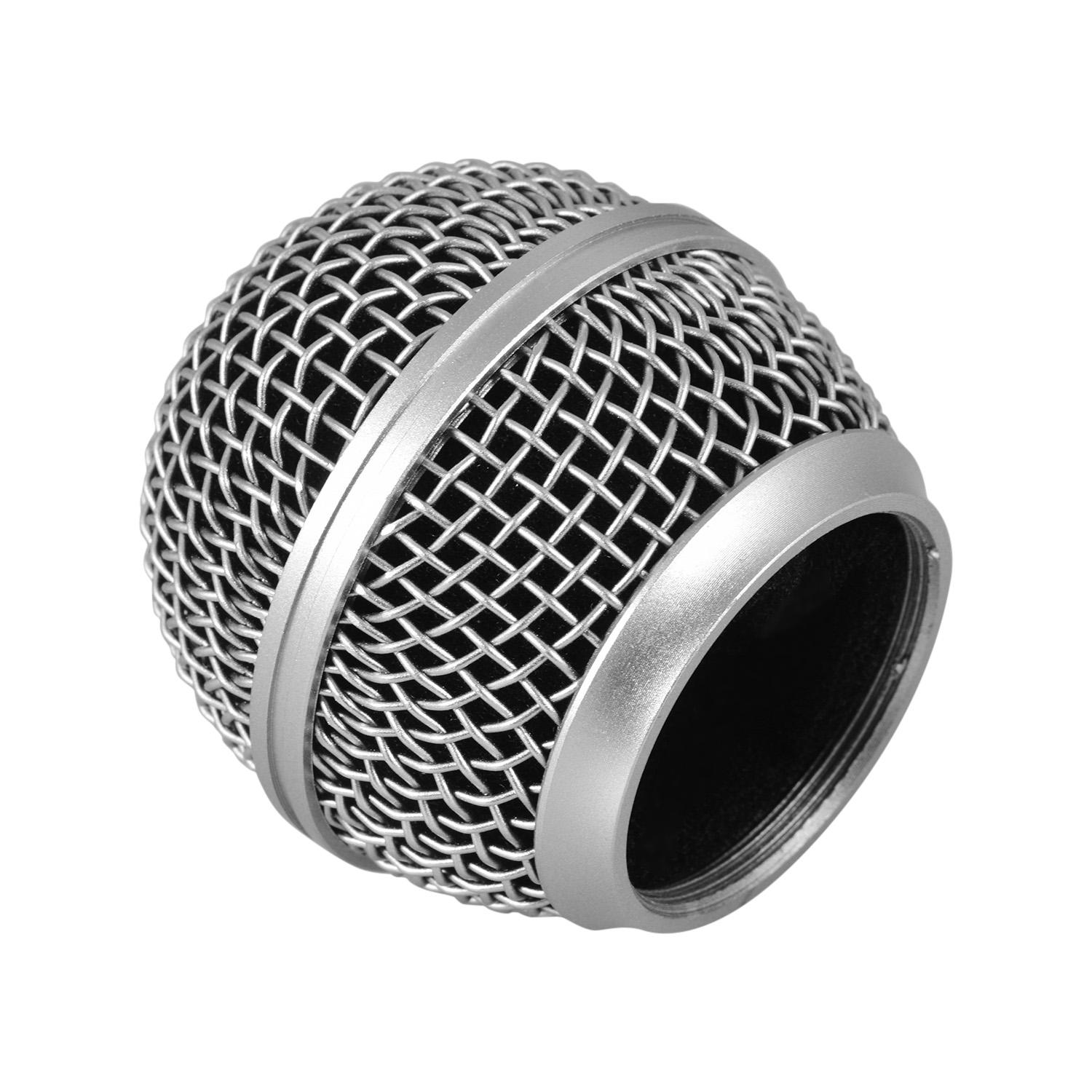 Решетка микрофона Сменная шаровая головка микрофона, совместимая с Shure серебряный