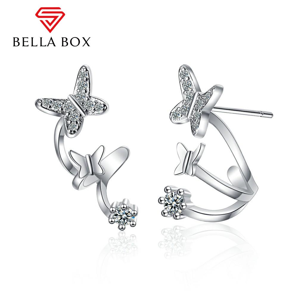 Серьги-бабочки BELLA BOX, ювелирные изделия, подарок на свадьбу