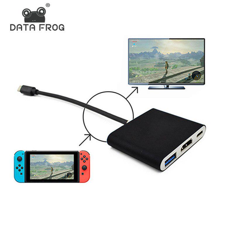 Адаптер Data Frog HDMI Type C для концентратора Nintendo Switch USB-C к мини-док-станции HDMI HD Transfer золотой