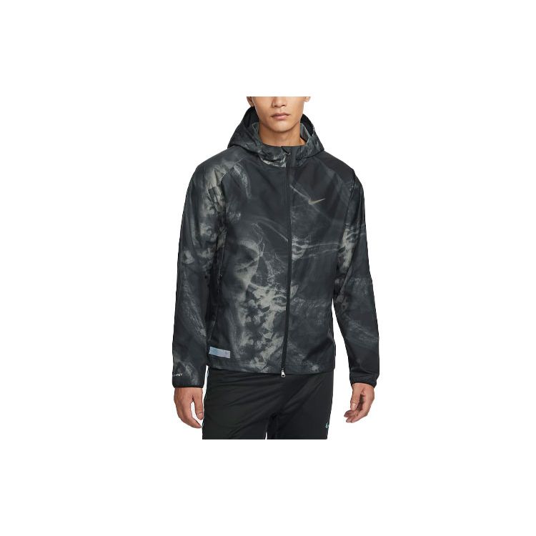 Nike Storm-FIT ветрозащитная водонепроницаемая беговая куртка с капюшоном мужская верхняя одежда черная FB8551-010 M