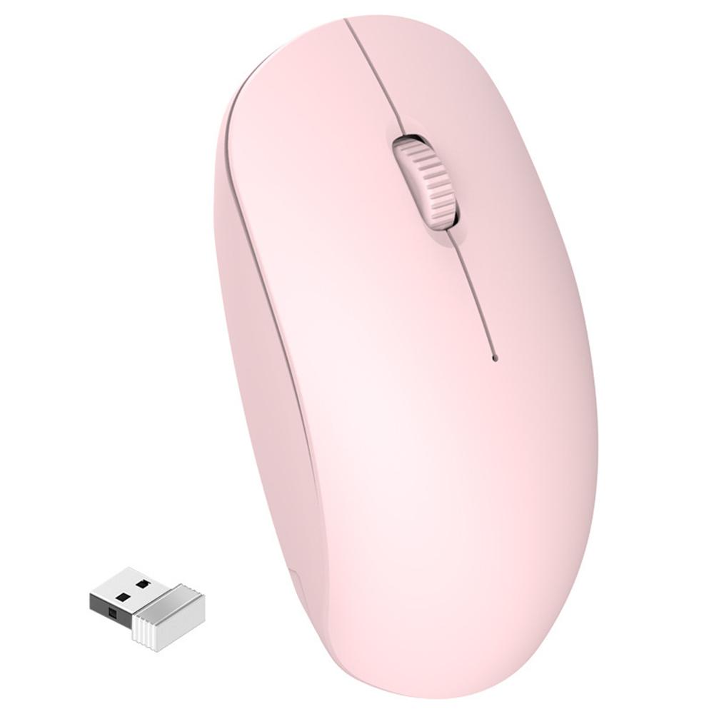 Беспроводная мышь, белая геймерская USB-мышь, беспроводная компьютерная бесшумная эргономичная мышь 2,4 ГГц, аксессуары для игровых ПК для ноутбука Pink