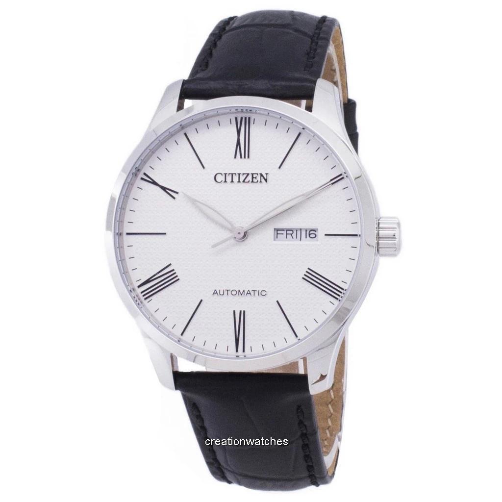 Аналоговые мужские часы Citizen автоматические NH8350-08A белый