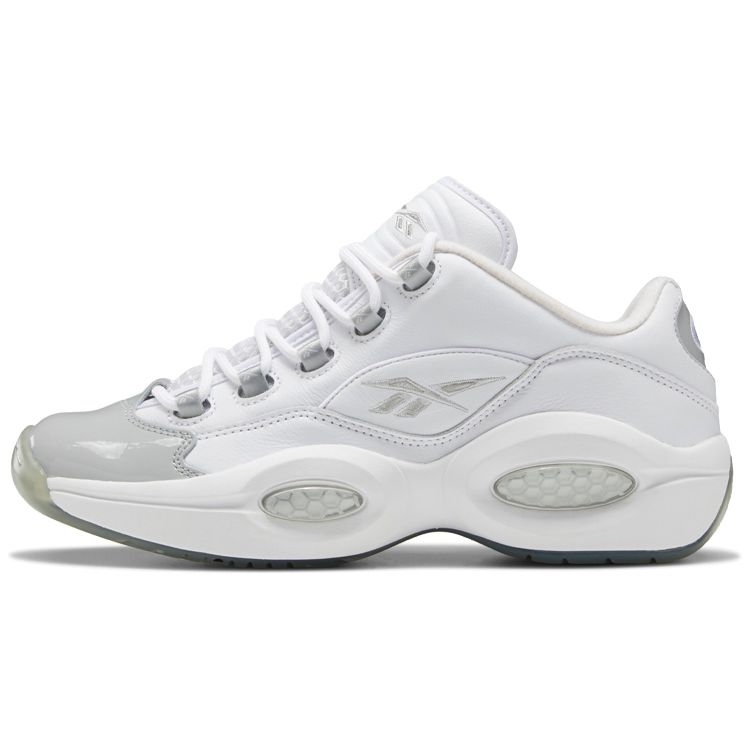 Reebok вопрос низкие белые серые мужские кроссовки Cloud-White Pure-Grey-3 Pure-Grey-2 GZ0366 41