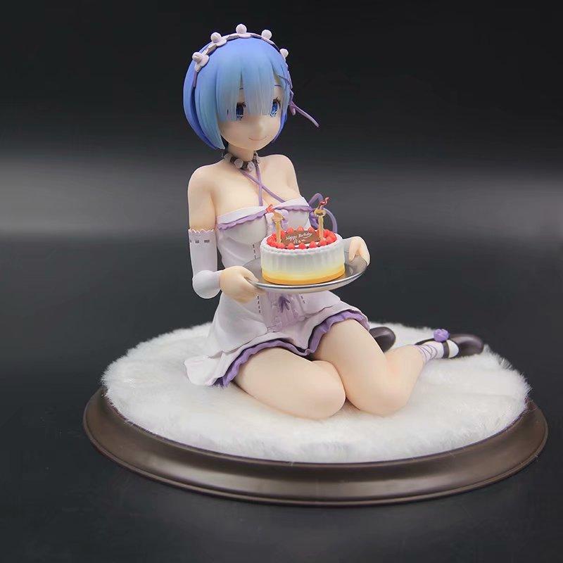 Re Life In A Different World From Zero Rem Торт на день рождения Ver ПВХ Аниме Фигурки Дети Коллекционная модель игрушки Подарки