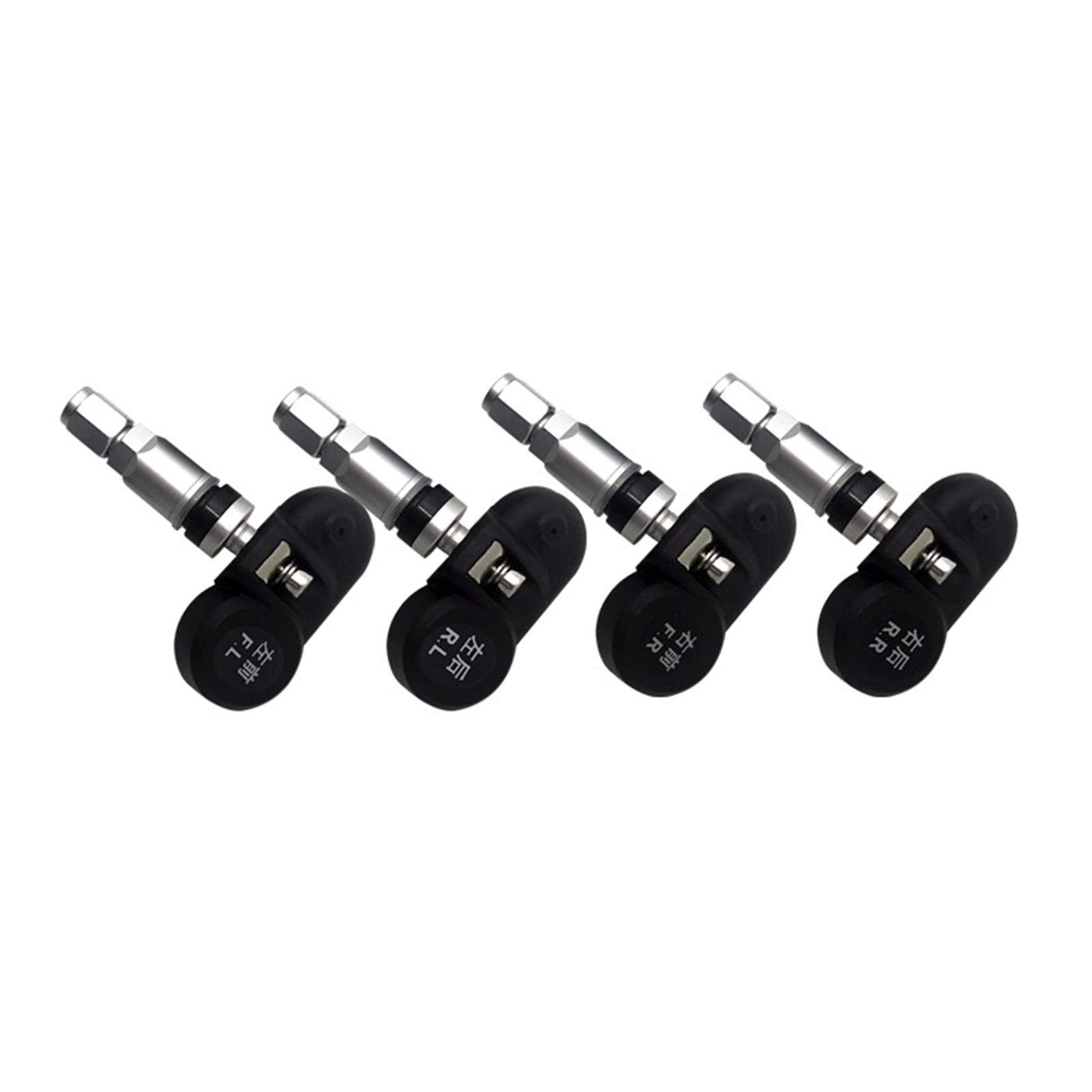 TPMS Система контроля давления в шинах Беспроводная автомобильная сигнализация на солнечной энергии ЖК-дисплей с 4 внутренними датчиками (солнечная энергия_внутренняя TPMS) type2 чёрный