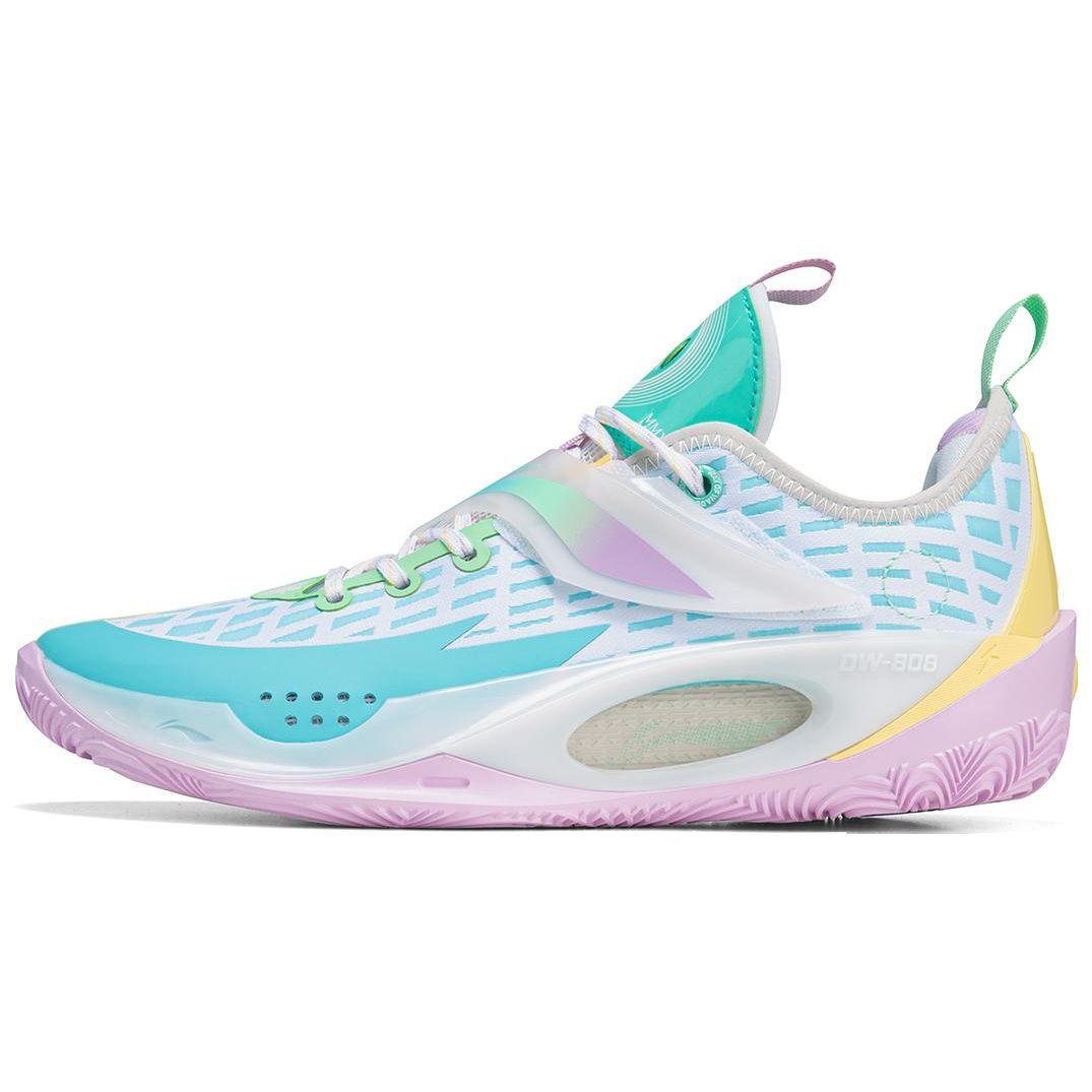 Баскетбольные кроссовки Li Ning Wade Way 808 2.0 с амортизацией, нескользящие, износостойкие, низкие, мужские, белые, синие, ABPT017-1 47⅔
