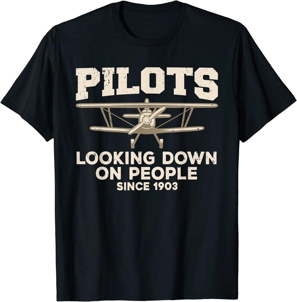 Отличная футболка унисекс Cool Pilot Aircraft Pilot Airplane Flying S