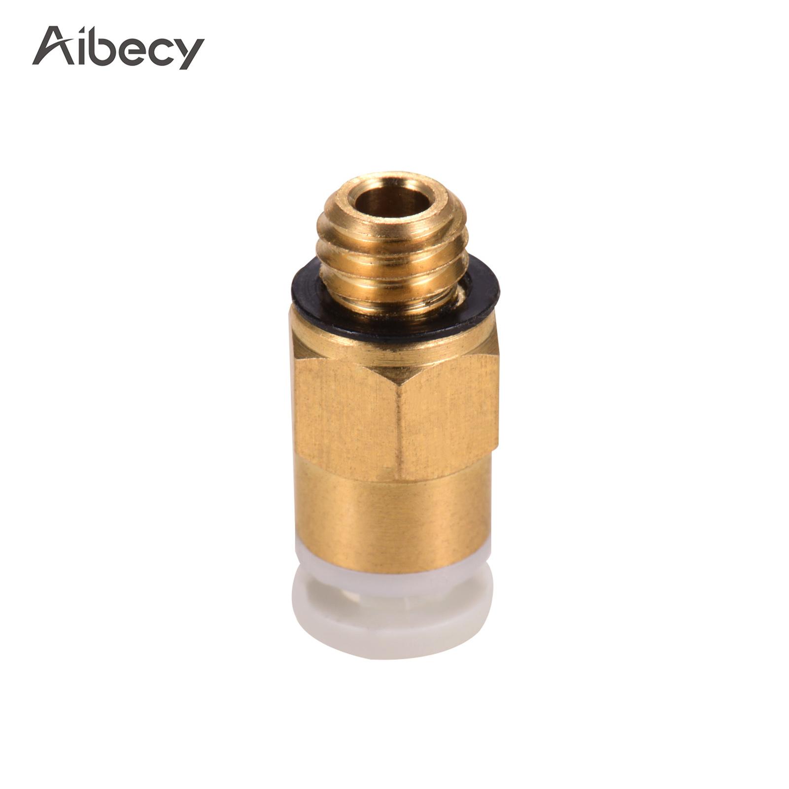 Aibecy PC4-M6 Коннектор Raccord Pour Pousse De Tube Pneumatique Droit золотой