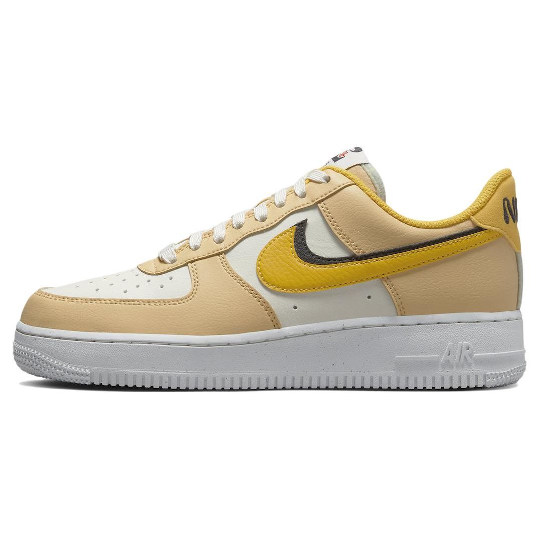 Nike Air Force 1 07 LX 82 — женские кроссовки желтого цвета охры, белые DX6065-171 36