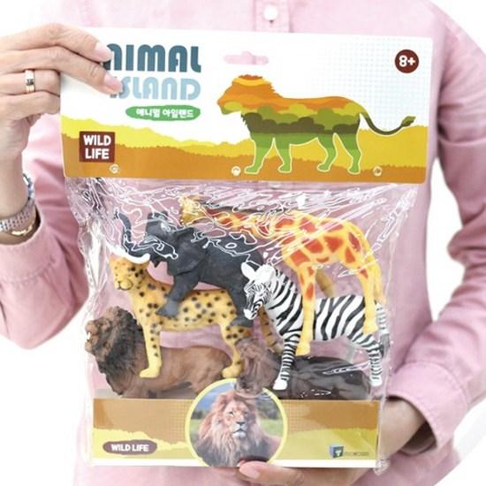 Кукольные театры  Joom Animal Island WILD LIFE набор из 6 фигурок диких животных B (5994), 1 шт., популярные игрушки в Корее