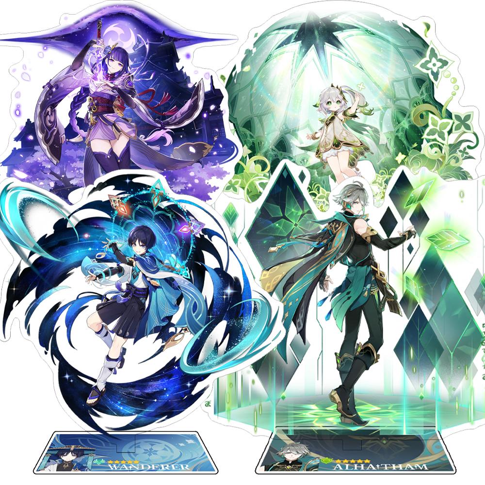 Игровые фигурки Genshin Impact, WANDERER XIAO ZHONGLI, модель на акриловой подставке, Diluc Fischl YeLan, коллекция украшений для самостоятельного декора стола 15 cm