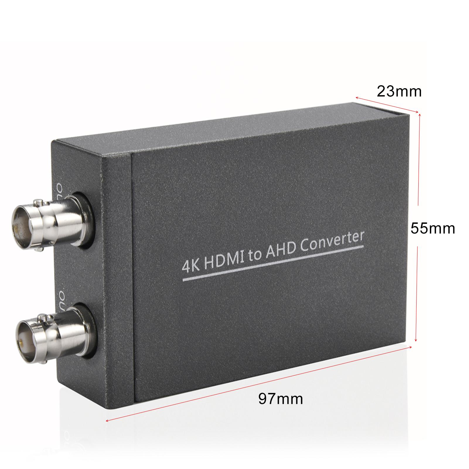 Адаптер конвертера 4K HDMI в AHD 480P 720P 1080P 4K30 4K60 Видеоконвертер HDMI в AHD для монитора чёрный