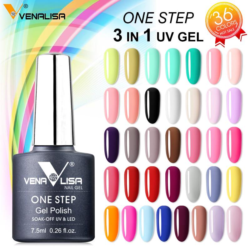 Venalisa 7,5 мл гель-лак One Step 3 в 1 гель для ногтей замачиваемый УФ-светодиодный гель-лак для дизайна ногтей 961-996