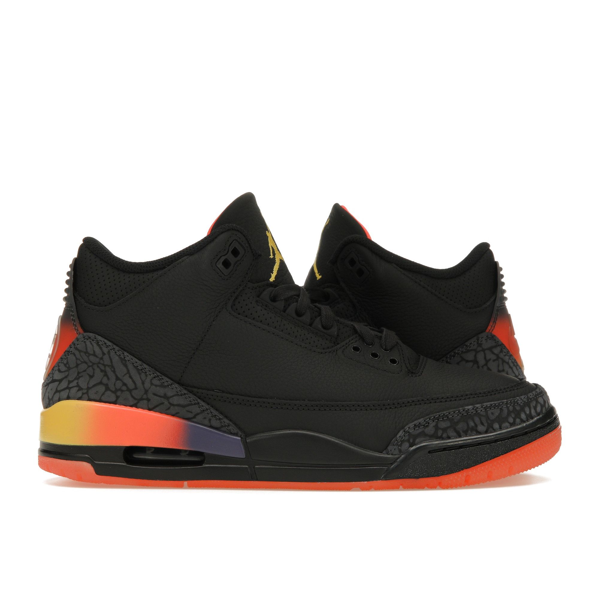 J. Кроссовки унисекс Balvin x Air Jordan 3 Retro Rio черные Solar-Flare Total-Crimson-Abyss FN0344-001 36