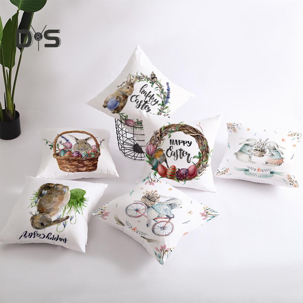 DYS Home Decor Пасхальный кролик велосипед наволочка подушка домашний диван автомобиль декор