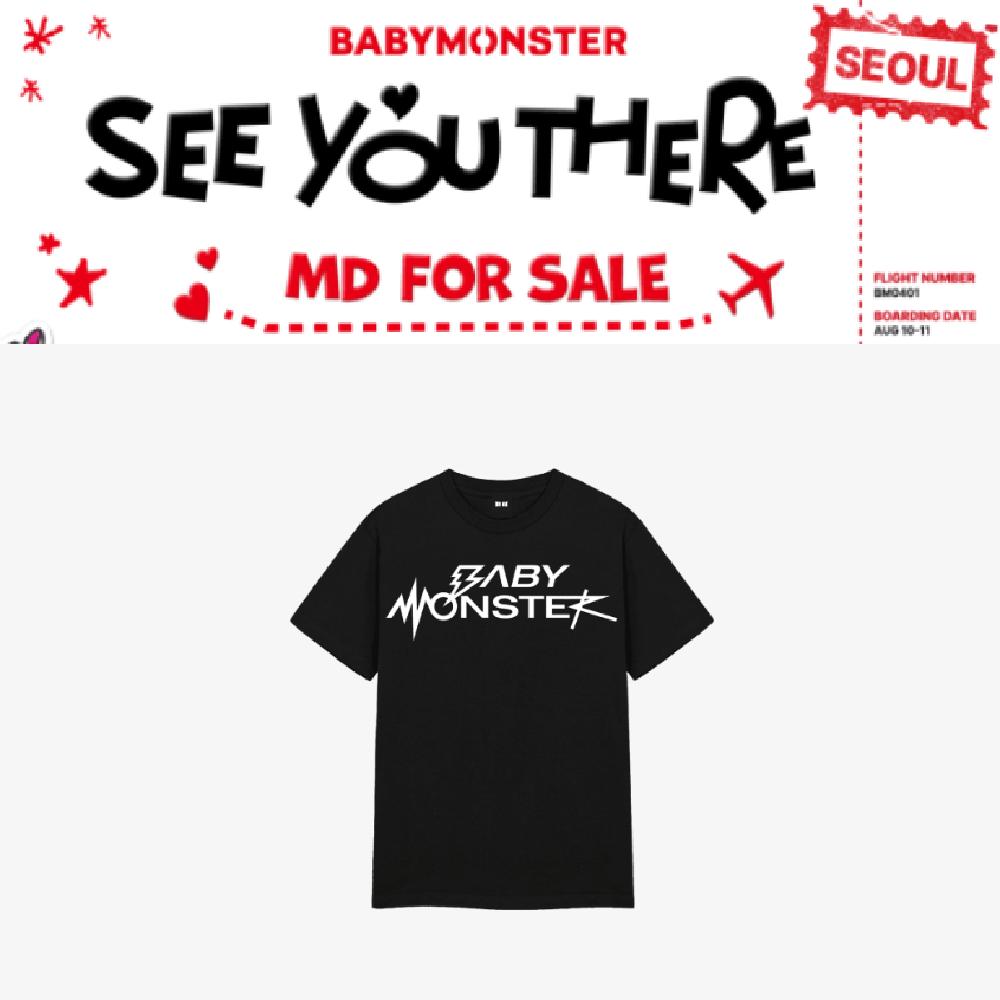 Футболка с логотипом BABYMONSTER SEEYOUTHERE 2nd MD L size