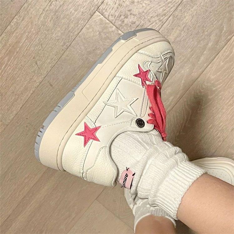 2024 Новые женские кроссовки для спорта и отдыха на толстой подошве Star White 35 чёрный