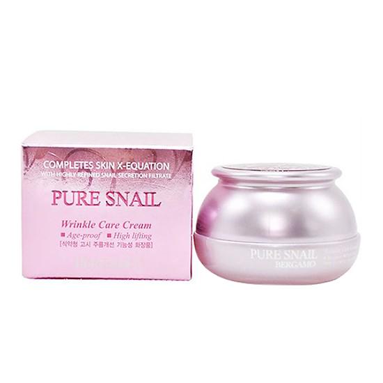 Увлажняющий крем Bergamo Wrinkle Care Cream, Pure Snail, 50 грамм (1,76 унции) 1ea