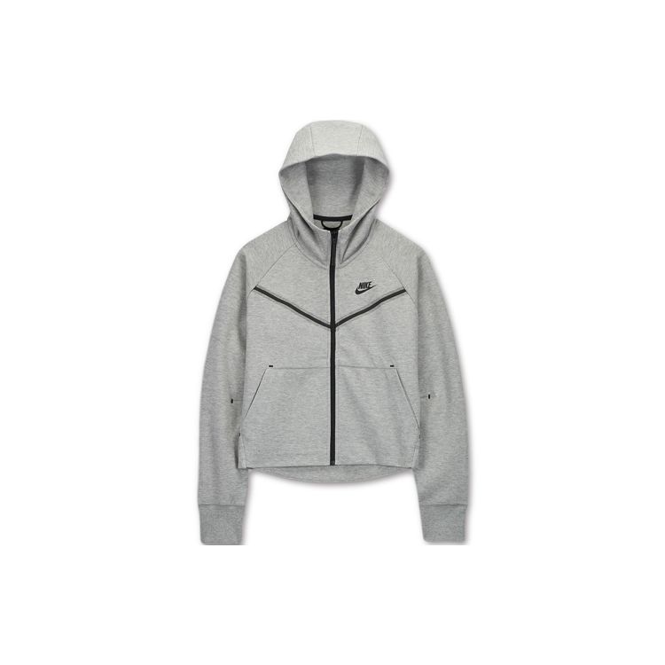 Толстовка с капюшоном Nike Womens Tech Fleece Windrunner 2 Full Zip, темно-серая/черная, женская уличная одежда CW4299-063 L