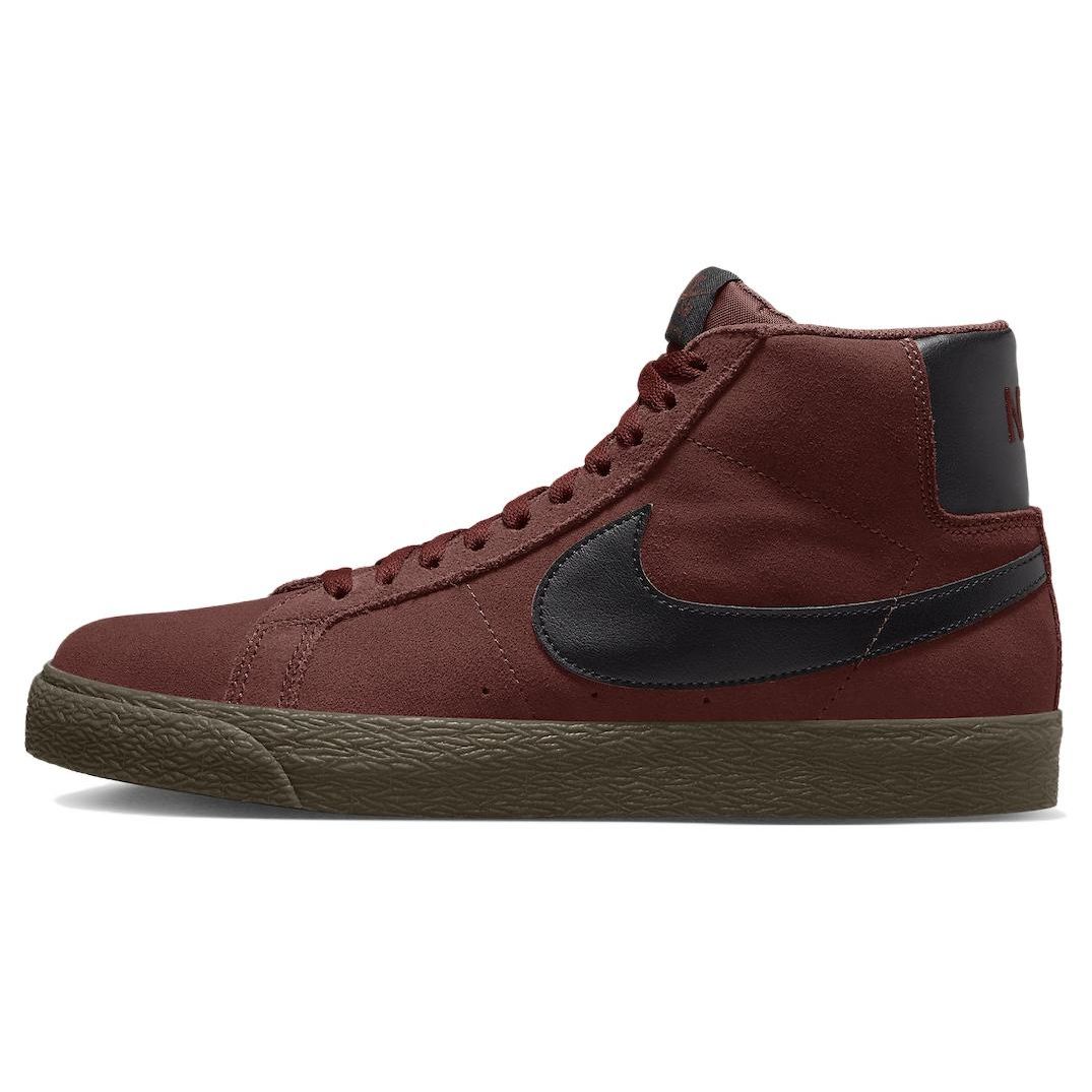 Кроссовки унисекс Nike Zoom Blazer Mid SB Oxen Brown темно-коричневые черные 864349-204 37.5