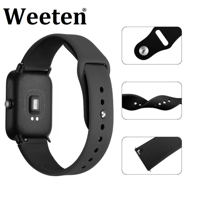 Силиконовый ремешок для часов Huami Amazfit GTR 3/Amazfit BIP/BIP Youth/BIT Lite/GTS/GTS 2/GTR, сменный ремешок для часов 22mm чёрный