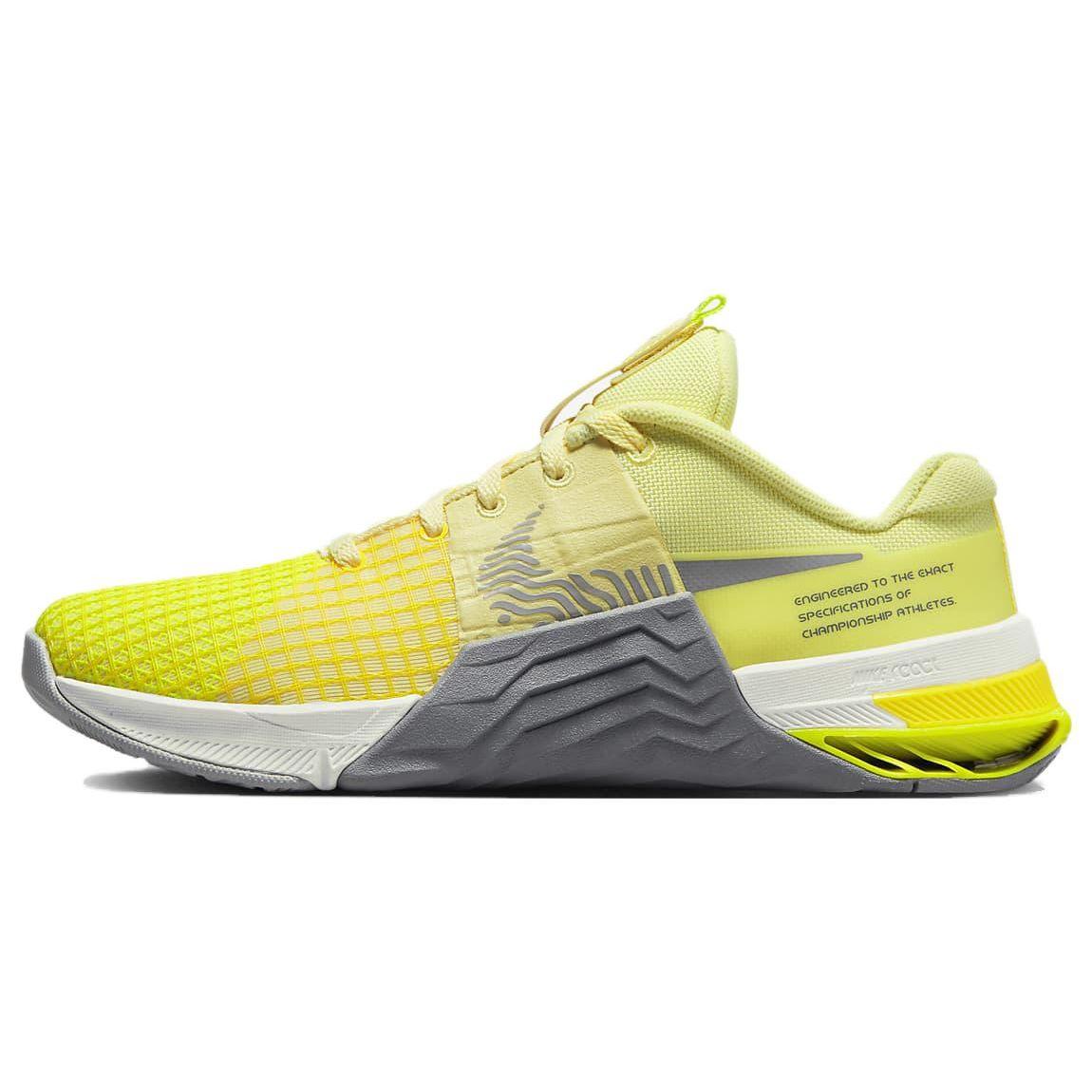 Nike Metcon 8 Citron Tint Cool Grey Женские кроссовки Желтый Саммит-Белый Светло-Дымчато-Серый DO9327-801 36