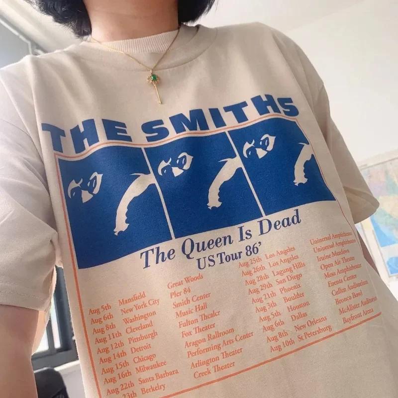 Футболка The Smiths, футболки, женская футболка в стиле ретро, ​​поп-инди-панк-рок-группа Morrissey, новая мужская футболка, одежда с графическим рисунком, женский топ S