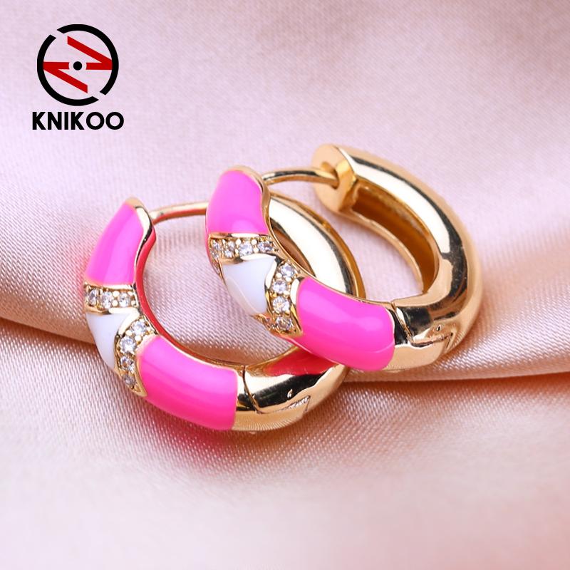 KNIKOO круглые серьги-кольца для женщин, модные серьги-клипсы, ювелирные изделия для подарков на свадьбу A