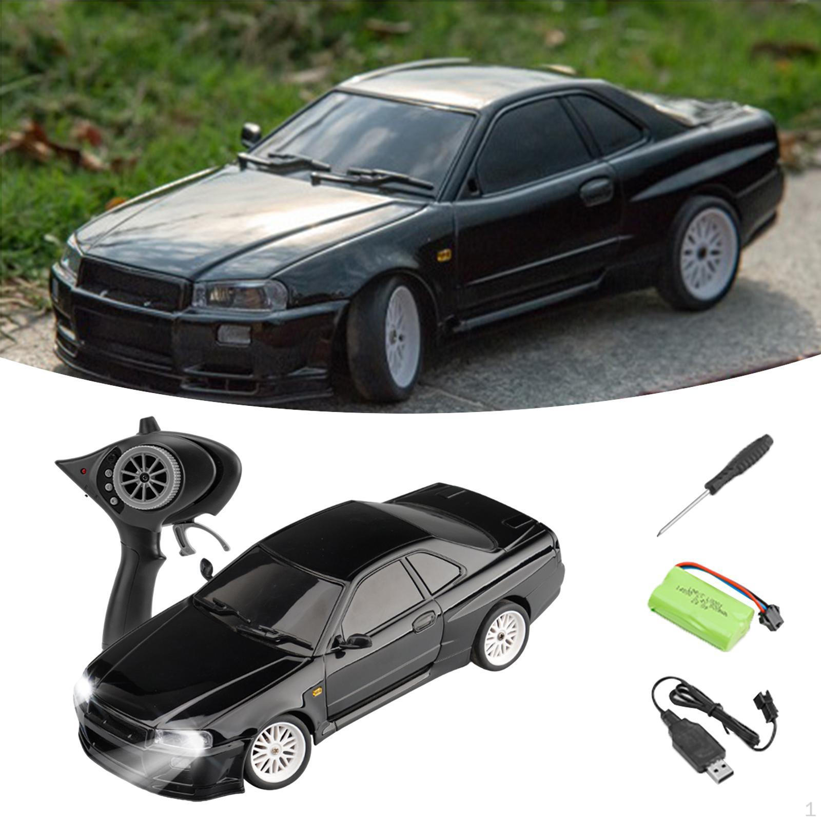 1/18 RC Drift Tire Car Model Drifting Sports Race 4WD Motor Lights High Speed Vehicle
