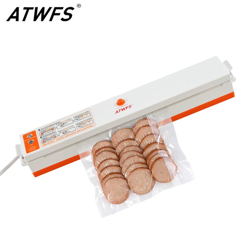 ATWFS 220 В бытовой вакуумный упаковщик пищевых продуктов машина для вакуумной упаковки включает в себя 15 пакетов бесплатно