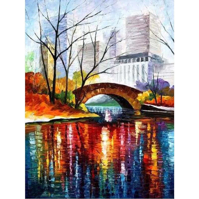 Стразы Вышивка Craft Central Park York Diy Алмазная вышивка Картина Алмазное настенное искусство 20X30CM