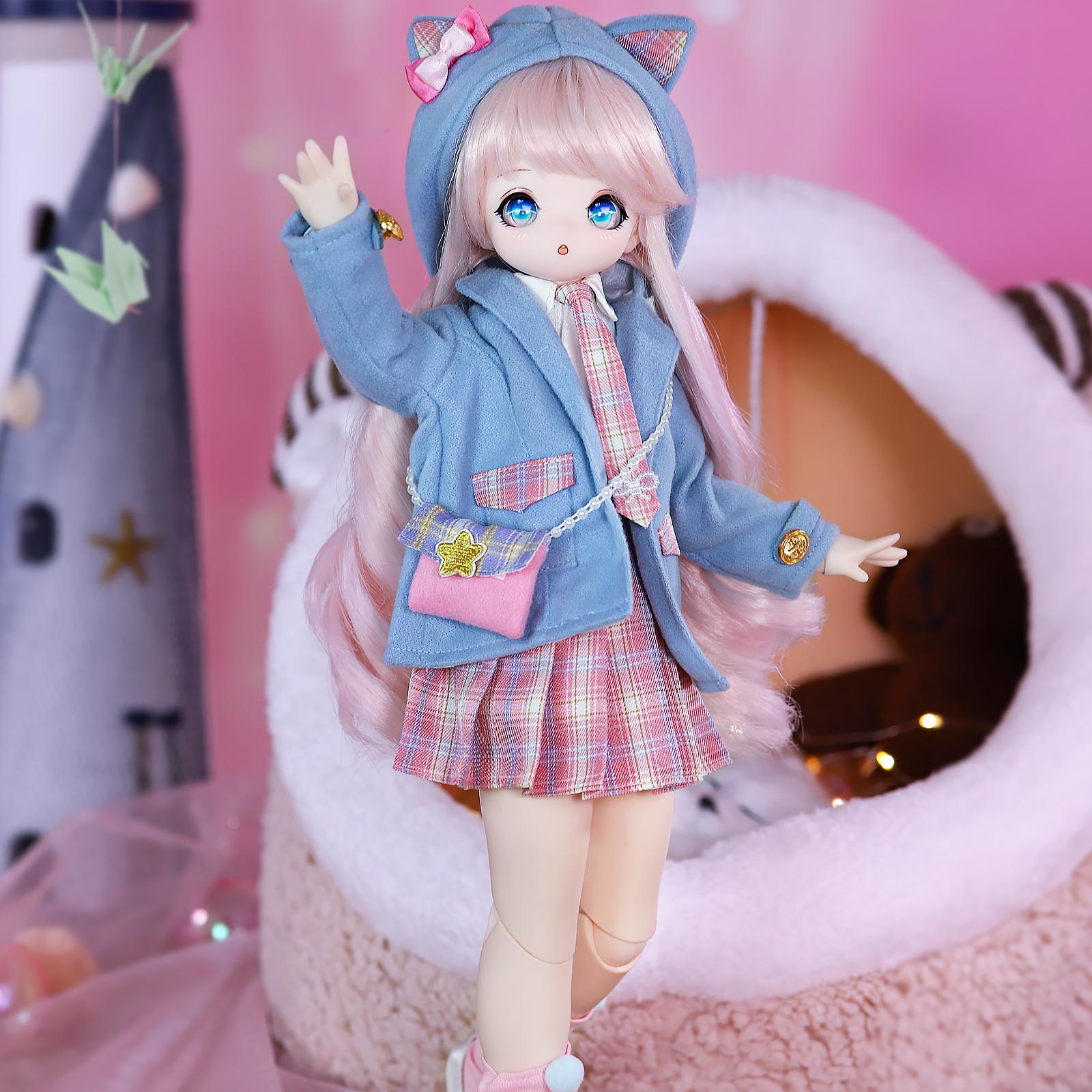 DBS масштаб 1/4 в стиле аниме 16-дюймовая шарнирная кукла BJD, полный комплект, включая парик, 3D глаза, одежду, обувь