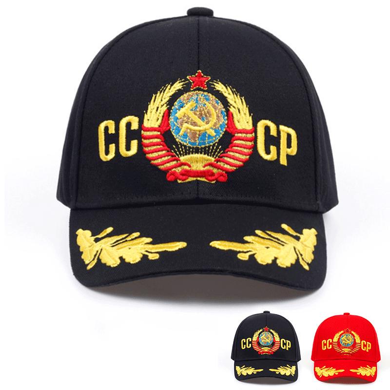 CCCP СССР, бейсболка в стиле государственного герба, унисекс, черная, красная хлопковая кепка с вышивкой, высококачественные шапки Garros