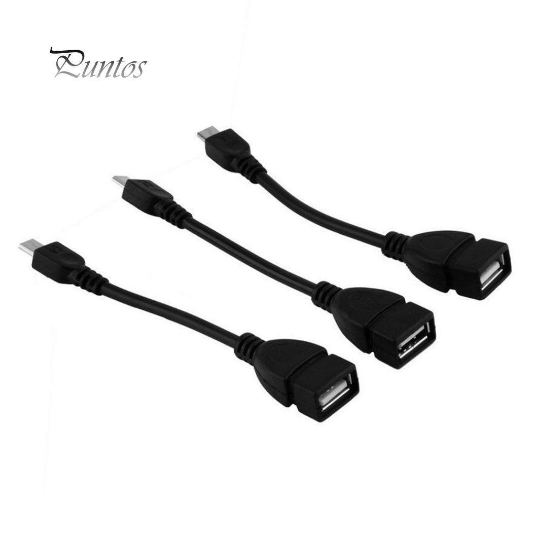 Переходник USB 2.0 A на Micro B, адаптер OTG, черный кабель