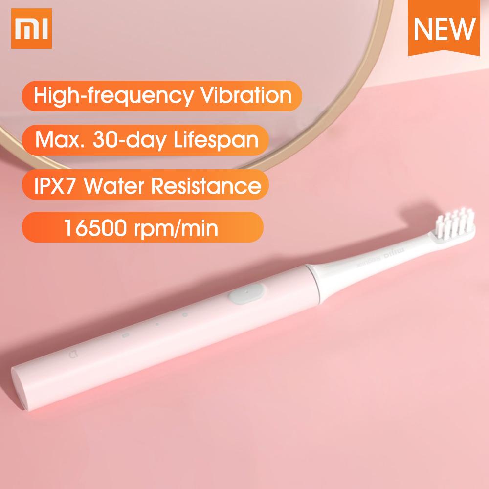 Xiaomi Mijia T100 Sonic электрическая зубная щетка для Xiaomi Mijia ультразвуковая автоматическая зубная щетка перезаряжаемая водонепроницаемая with 3 head белый