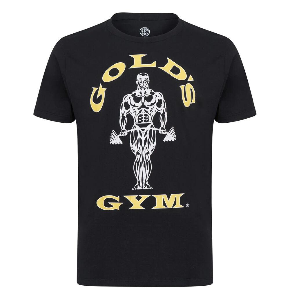 Черная футболка унисекс с короткими рукавами Golds Gym Muscle Joe S