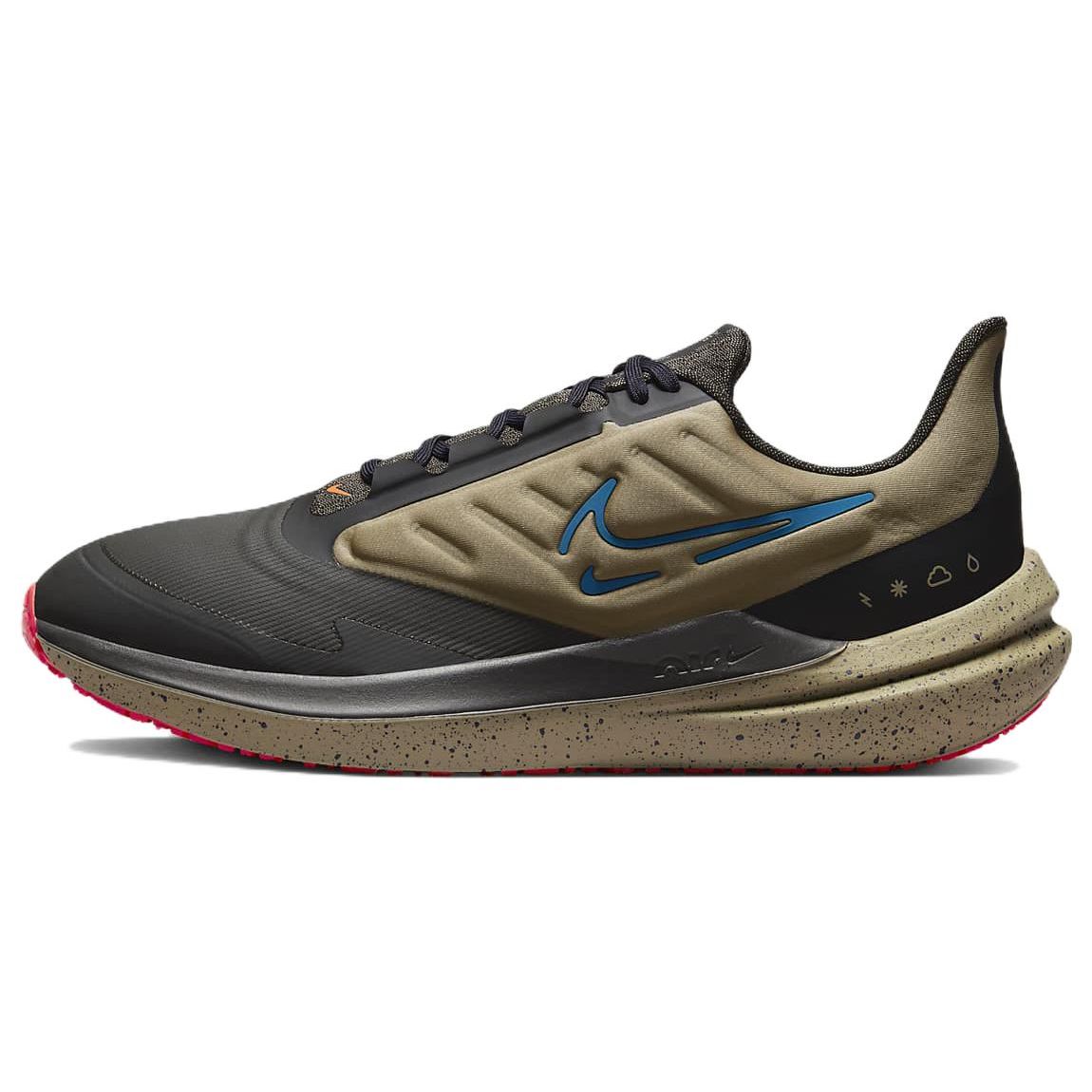 Nike Air Winflo 9 Shield Medium Ash Laser Blue Мужские кроссовки Серый Хаки Черный DM1106-200 46
