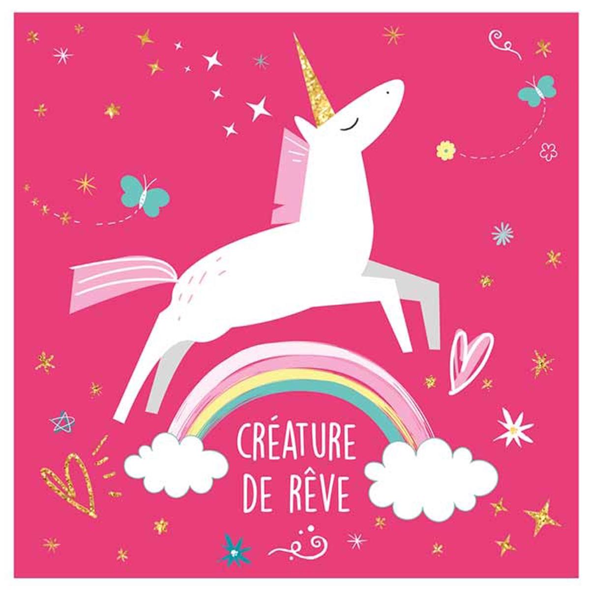 Les Trésors De Lily [Q6710] - Дизайнерская канва  Unicorn My Unicorn  фуксия (Создание мечты) - 30x30 см ярко-розовый